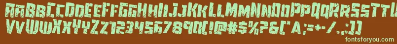 Towerruinsrotate2-Schriftart – Grüne Schriften auf braunem Hintergrund