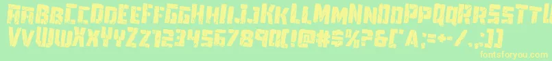 Towerruinsrotate2 Font – Yellow Fonts on Green Background