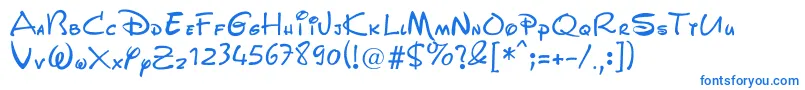 Шрифт WaltDisneyScript – синие шрифты