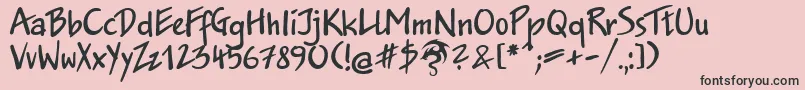 フォントJakobDpNormal – ピンクの背景に黒い文字