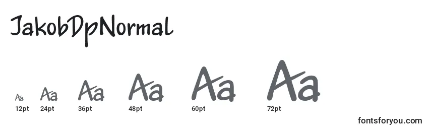 JakobDpNormal Font Sizes