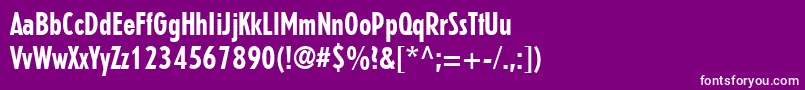 ErbarLtBoldCondensed Font – White Fonts on Purple Background