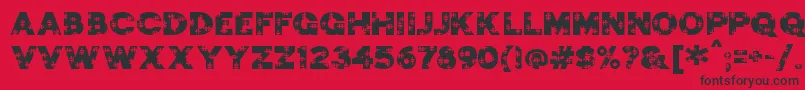 Jigsawtr Font – Black Fonts on Red Background