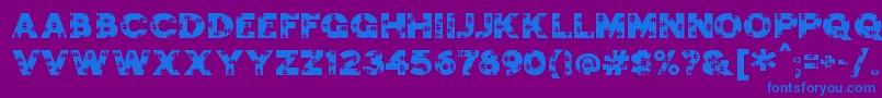 Jigsawtr Font – Blue Fonts on Purple Background