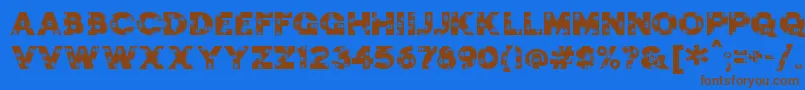 Jigsawtr Font – Brown Fonts on Blue Background