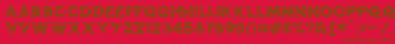 Jigsawtr Font – Brown Fonts on Red Background