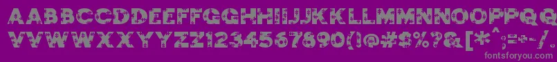 Jigsawtr Font – Gray Fonts on Purple Background