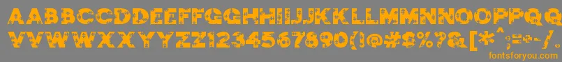 Jigsawtr Font – Orange Fonts on Gray Background