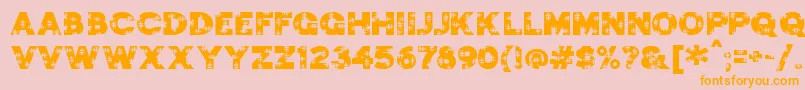 Jigsawtr Font – Orange Fonts on Pink Background