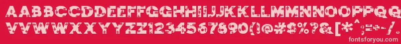 Jigsawtr Font – Pink Fonts on Red Background