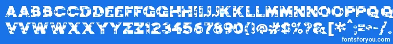 Jigsawtr Font – White Fonts on Blue Background