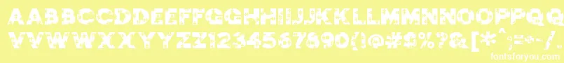 Jigsawtr Font – White Fonts on Yellow Background