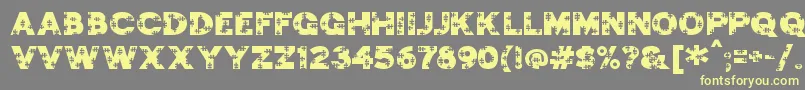 Jigsawtr Font – Yellow Fonts on Gray Background