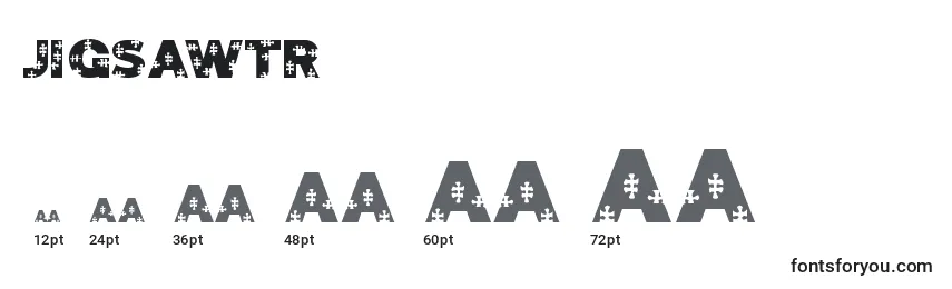 Размеры шрифта Jigsawtr