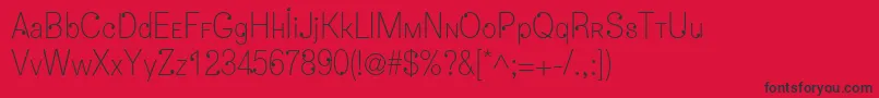 Dropsc-Schriftart – Schwarze Schriften auf rotem Hintergrund