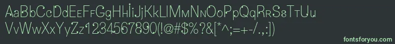 フォントDropsc – 黒い背景に緑の文字