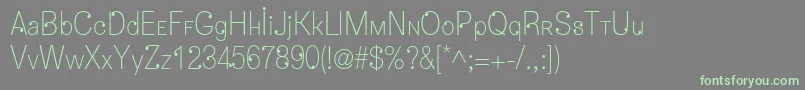 Dropsc Font – Green Fonts on Gray Background
