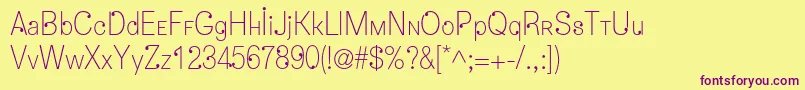 Dropsc Font – Purple Fonts on Yellow Background