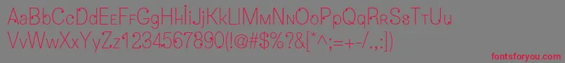 Dropsc Font – Red Fonts on Gray Background