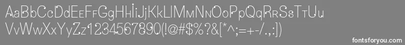 Dropsc Font – White Fonts on Gray Background