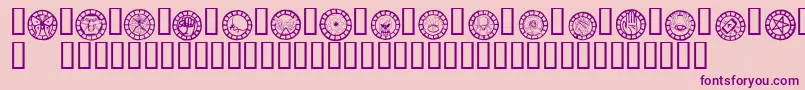 Wwchangelingbats Font – Purple Fonts on Pink Background