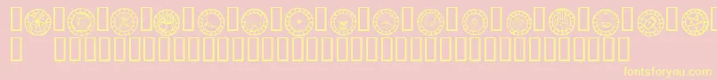 Wwchangelingbats Font – Yellow Fonts on Pink Background