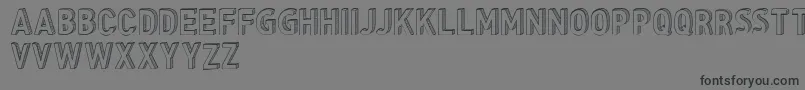 フォントCfthreedimensionspersonalR – 黒い文字の灰色の背景