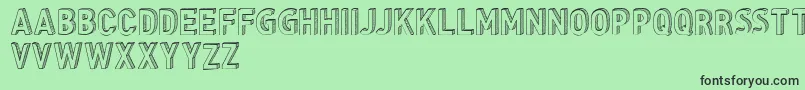 CfthreedimensionspersonalR Font – Black Fonts on Green Background