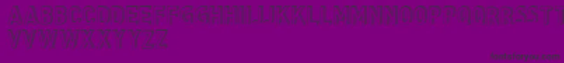 Czcionka CfthreedimensionspersonalR – czarne czcionki na fioletowym tle