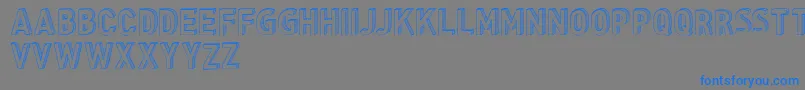CfthreedimensionspersonalR Font – Blue Fonts on Gray Background
