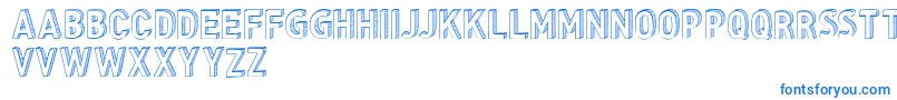 CfthreedimensionspersonalR Font – Blue Fonts on White Background