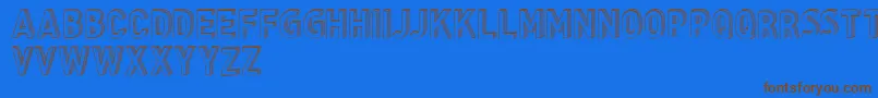 CfthreedimensionspersonalR Font – Brown Fonts on Blue Background