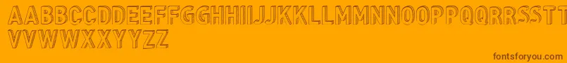 CfthreedimensionspersonalR Font – Brown Fonts on Orange Background