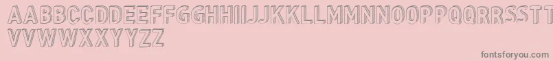 CfthreedimensionspersonalR-Schriftart – Graue Schriften auf rosa Hintergrund