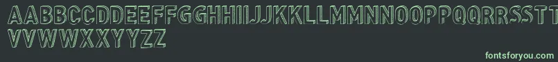 CfthreedimensionspersonalR Font – Green Fonts on Black Background