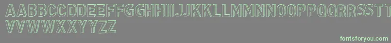 CfthreedimensionspersonalR Font – Green Fonts on Gray Background
