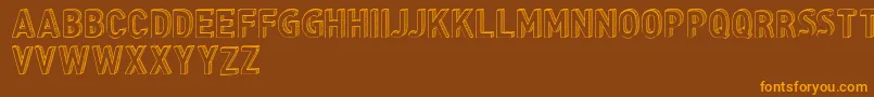 Шрифт CfthreedimensionspersonalR – оранжевые шрифты на коричневом фоне