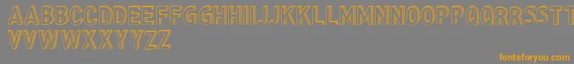 CfthreedimensionspersonalR Font – Orange Fonts on Gray Background