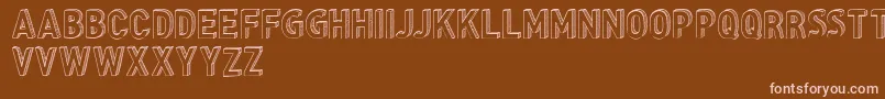 CfthreedimensionspersonalR Font – Pink Fonts on Brown Background