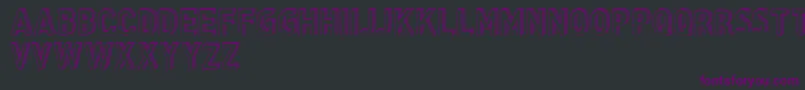 Шрифт CfthreedimensionspersonalR – фиолетовые шрифты на чёрном фоне
