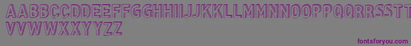 CfthreedimensionspersonalR-Schriftart – Violette Schriften auf grauem Hintergrund