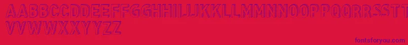CfthreedimensionspersonalR-Schriftart – Violette Schriften auf rotem Hintergrund