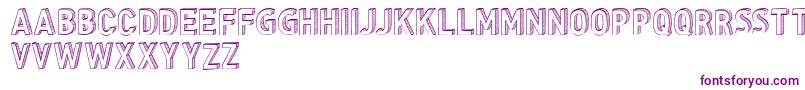 CfthreedimensionspersonalR-fontti – violetit fontit valkoisella taustalla
