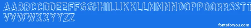 CfthreedimensionspersonalR Font – White Fonts on Blue Background