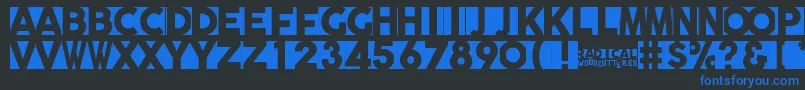 Radicalblock Font – Blue Fonts on Black Background