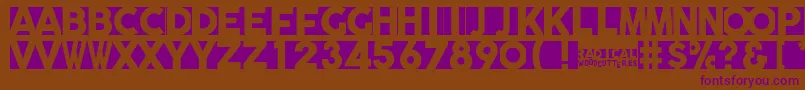 Radicalblock Font – Purple Fonts on Brown Background