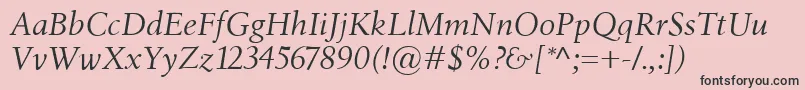 BirkaItalic Font – Black Fonts on Pink Background