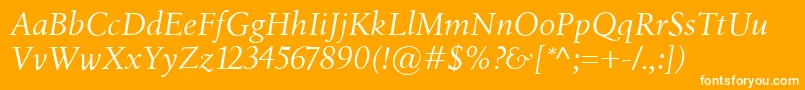 BirkaItalic Font – White Fonts on Orange Background