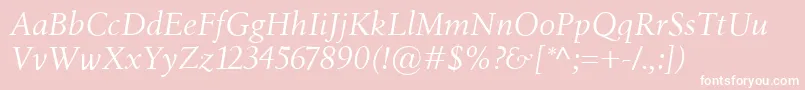 BirkaItalic Font – White Fonts on Pink Background