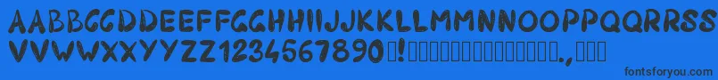 Pw403 Font – Black Fonts on Blue Background